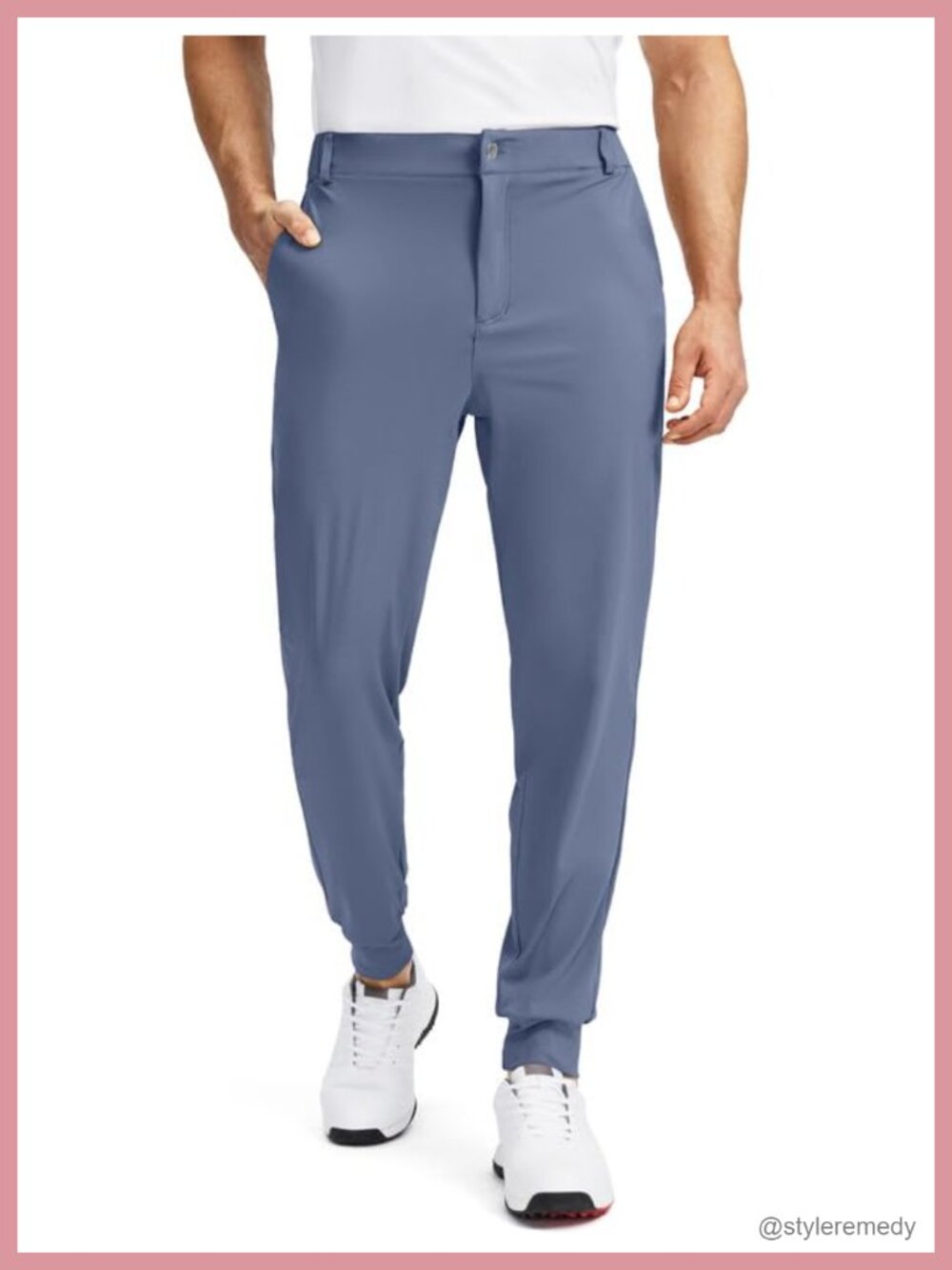Men's Golf Joggers Pants with 5 Pockets Slim Fit Stretch Sweatpants Running